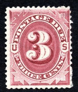 #J24 MH 1891 US 3¢ Postage Due Stamp CV $85