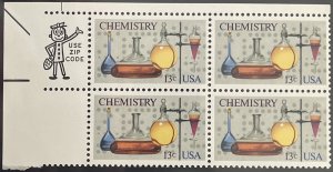 Scott #1685 1976 13¢ Chemistry MNH OG ZIP block of 4