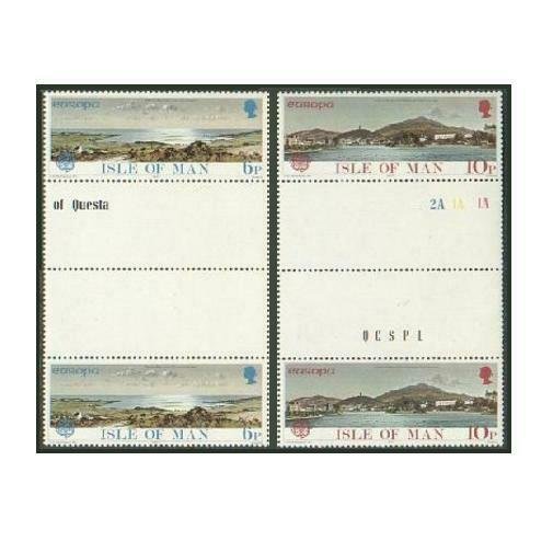 Isle of Man 99-100 gutter,MNH.Michel 95-95. EUROPE CEPT-1977.Carrick Bay,Mooragh