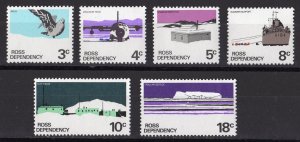 Ross Dependency 1972 Sc#L9/14 BIRD/AIRCRAFT/SHIP/LANDSCAPES Set (6) MNH