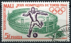 Mali Sc#61 Used, 5fr red, brt grn & dk pur, Summer Olympic Games 1964 - Tokyo...