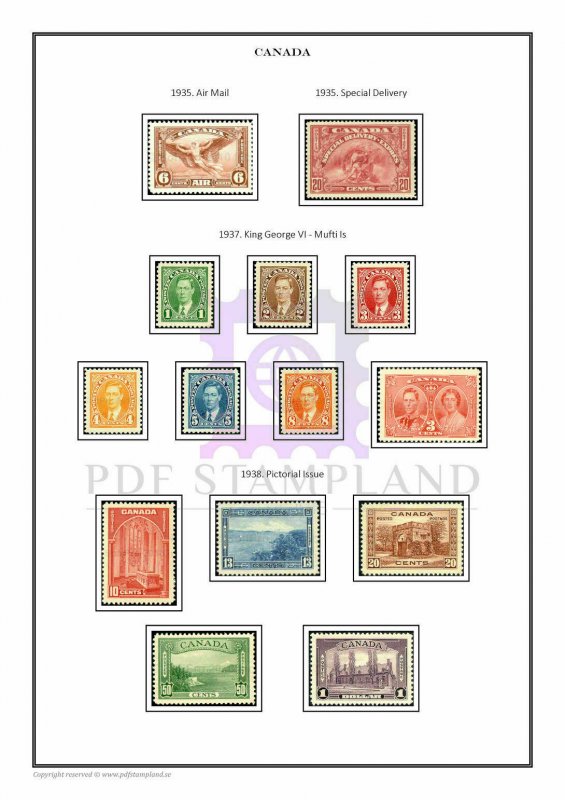 Canada 1851-2020 (2 albums) PDF STAMP ALBUM PAGES