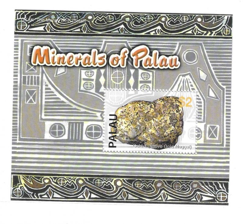 Palau 2004 Minerals Gold S/S Sc 760 MNH C1