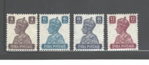 INDIA, 1941 - 1943 GEORGE VI MH #168 -179