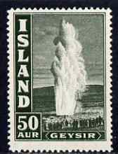 Iceland 1938-47 Great Geyser 50a lightly mounted SG 231