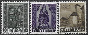 Liechtenstein 329-31    1958   ser   3   VF  Used