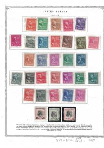 Scott 803 - 834 + 839 - 851 - Prexie Complete Set. MNH. OG.  #02  803 set