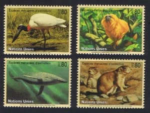 UN Geneva Prairie Dog Whale Golden Langur Jabiru Bird 4v 1994 MNH SC#249a