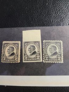 US SC# 610, 611, 612, MNH