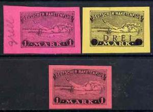 Cinderella - Germany 1933 Rocket Labels 4th issue 1 mark ...