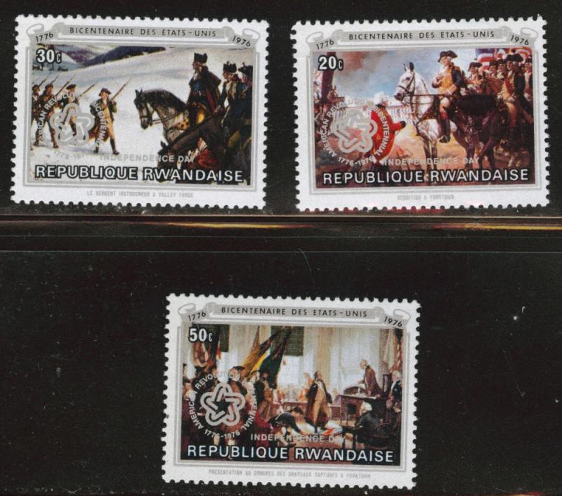 RWANDA Scott 722-725 MH* 1976 short set