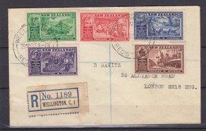 New Zealand 1937 Registered Cover To London Postal History BP9560