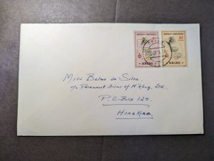 1965 Portuguese Macau Cover to British Hong Kong Belma Da Silva Paramount Films