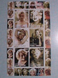 COLORFUL SEXY MARILYN MONROE MINT MINI SHEET.FROM TIMOR