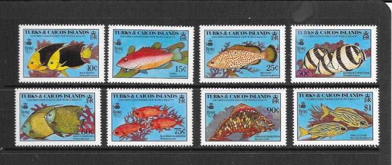 FISH - TURKS AND CAICOS #836-43  MNH