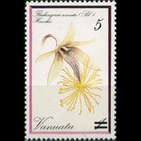 VANUATU 1985 - Scott# 383 Orchid Surch. Set of 1 NH