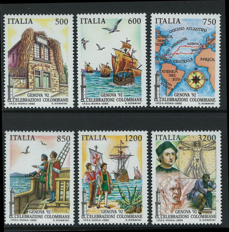 Italy Scott 1906-1911 MNH!