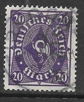 Germany 191: 20m Posthorn, used, F-VF