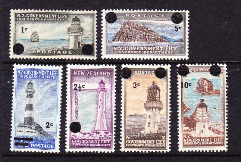 Nueva Zelanda 1967 Govt vida Set 6 MLH 