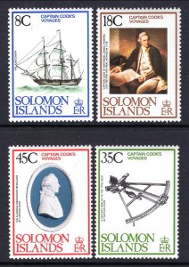 Solomon Islands MNH 381-4 Captain Cook's Voyages 1976