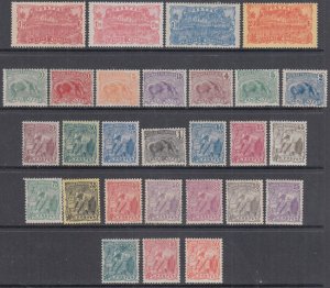 FRENCH GUIANA Sc# 51/86 INCPL VLH SET of 28 VARIOUS VALUES - VARIOUS SCENES