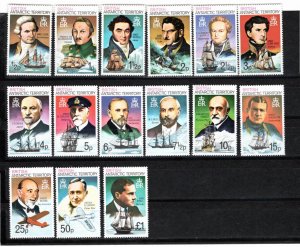 British Antarctic Territory 1973 MNH Sc 45a-59a