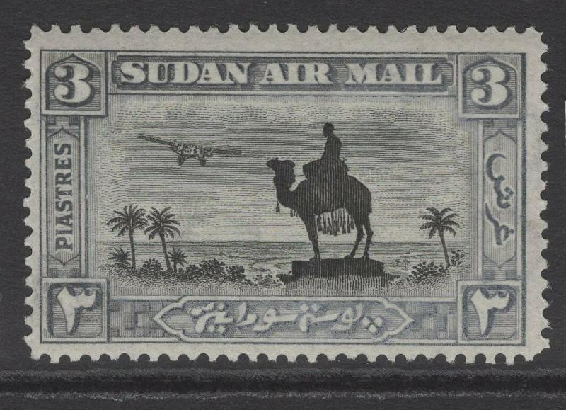 SUDAN SG54 1931 3p BLACK & GREY p14 MTD MINT