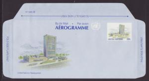 UN New York UC16 Building Aerogramme Unused VF