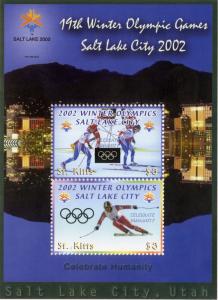 ST KITTS 533a MNH S/S SCV $5.75 BIN $3.25 OLYMPICS