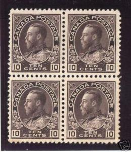 Canada #116 VF Mint Block