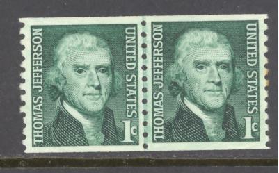 U. S. 1299 mint never hinged Jt line pair SCV $ 0.60 (DT-2)