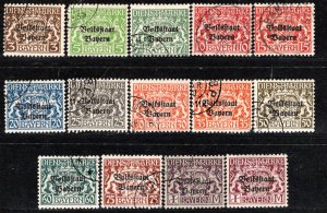 German States Bavaria Scottl # O20 - O33, used