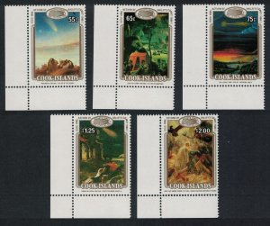 Cook Is. Appearance of Halley's Comet Paintings Corners 1986 MNH SG#1058-1062