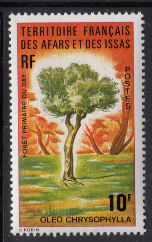 Afars & Issas 1974 MNH Scott #376 10fr Oleo chrysophylla