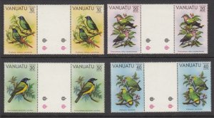 Vanuatu 300-3 Birds gutter pairs mnh