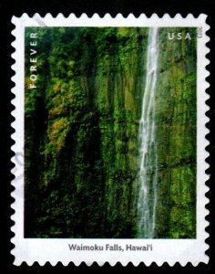 SC#  5800e  (66c) - Waterfalls Waimoku, Hawaii - 5 of 12 Used Single Off paper