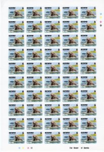 Guyana 1993 Sc#2666/9  WWF Caribbean Manatee Sheetlets of 50 IMPERFORATED UNFOLD