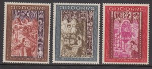 Andorra 192-4 Frescoes MNH