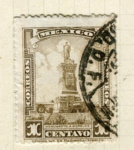 MEXICO; 1923 early Pictorial Wmk. issue fine used 1c. value