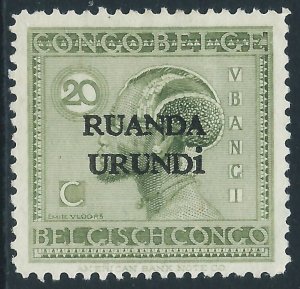 Ruanda Urundi, Sc #9, 20c MH