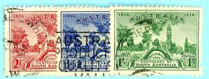 Australia, Scott #159-61, Used