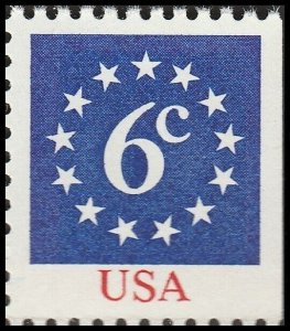 US 1892 Flag & Anthem Circle of Stars 6c single (1 stamp) MNH 1981