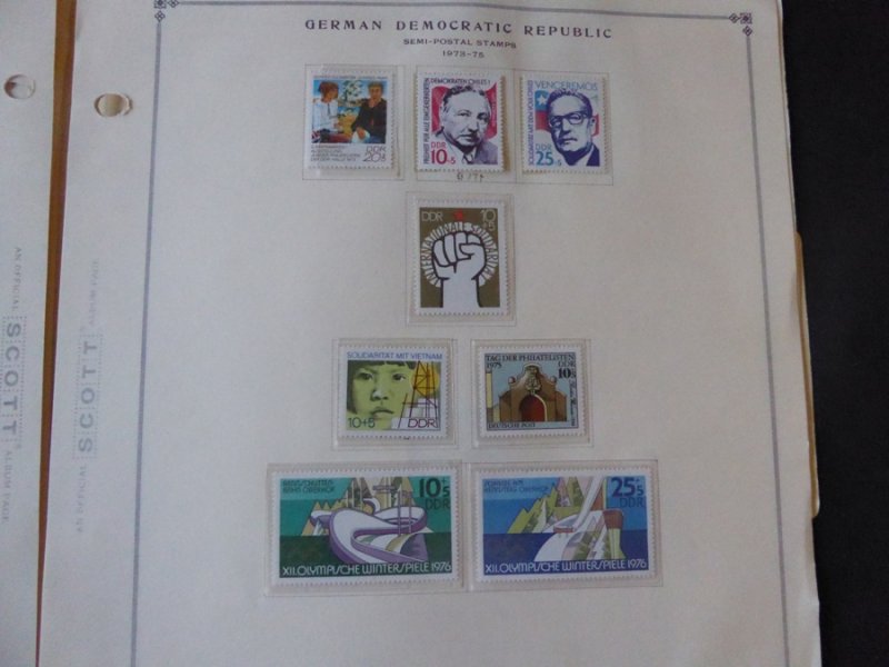 Germany and Area 1975-1977 Mint/Used Stamp Collection on Scott Int Album Pages