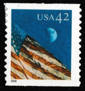 US 4233/4237/4241/4245 Flags 24/7 Night 42c coil single (1 stamp) MNH 2008