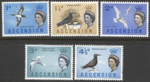 ASCENSION 1963, Sc 75-79 MnH, F-VF Birds issue