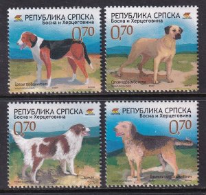 Bosnia and Herzegovina Serbian Admin 310a-310d Dogs Singles MNH VF