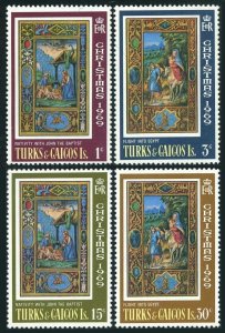 Turks & Caicos 196-199, MNH. Mi 238-241. Christmas 1969. Book of Hours, Eleanora