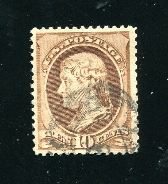 US 150 10¢ Jefferson Used Stamp 1870