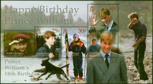 South Georgia 2000 18th Birthday Prince William Mini Sheet SGMS319 V.F MNH