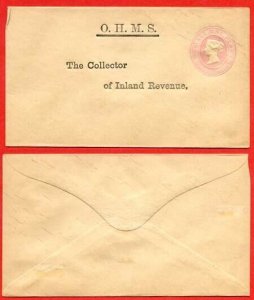 EO26 QV Penny Pink O.H.M.S.  to the Collector of Inland Revenue Mint